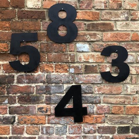 house number black metal 122|black metal house number ideas.